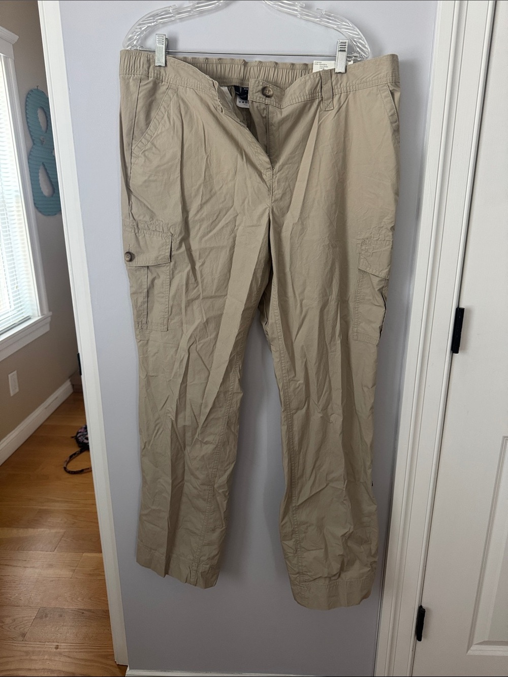 NWT Lands End Warm Sanded Poplin Cargo Pants